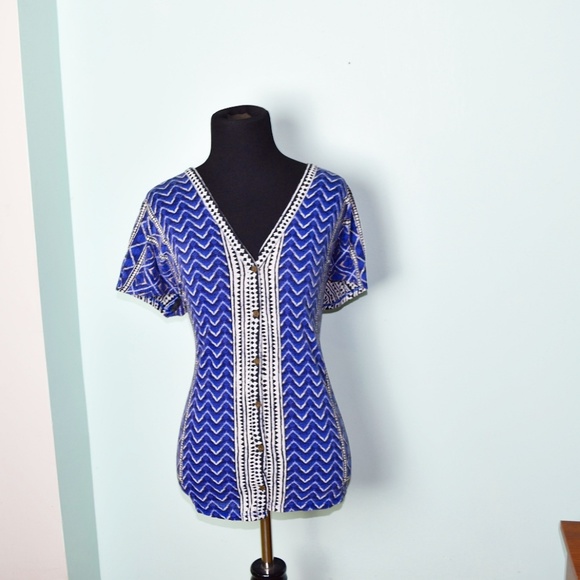 Lucky Brand Tops - Lucky Brand Blue Flowy Tunic